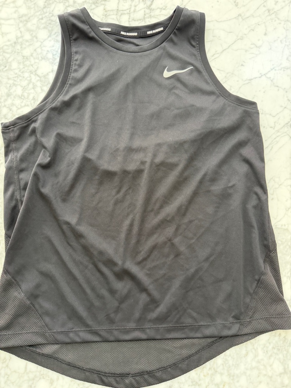 Nike Black Womens Athletic Tank Top with White Swoosh